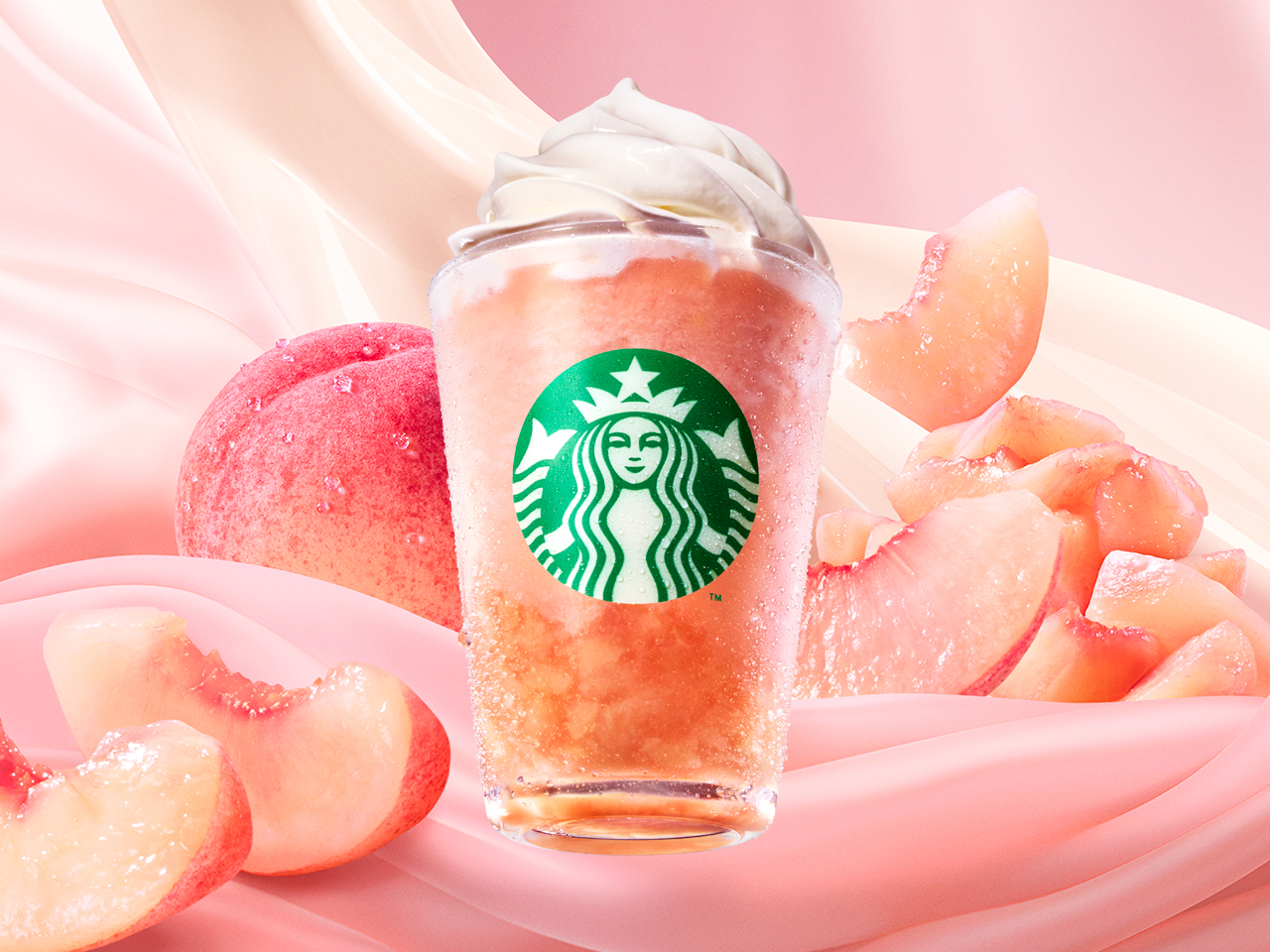 ピーチ & ピーチミルク フラペチーノ(R)