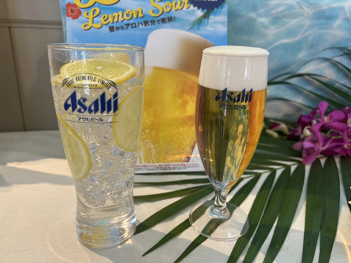 ビールとレモンサワー