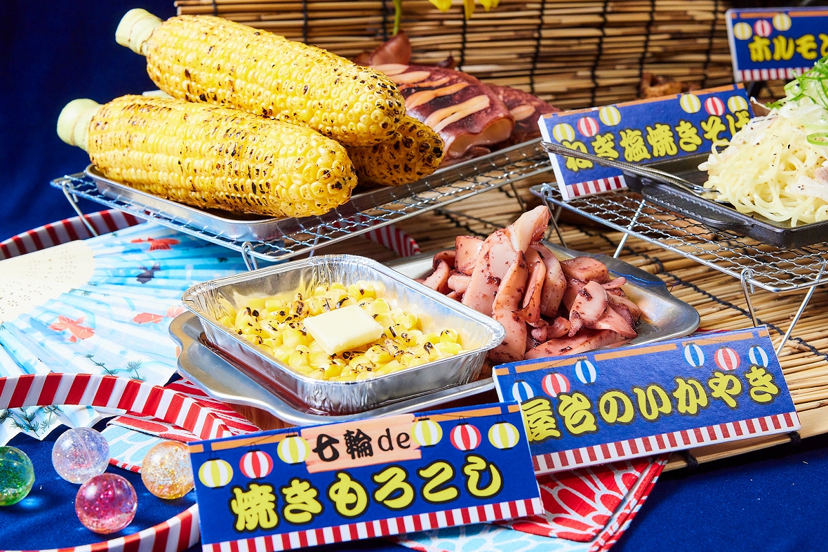 「屋台のいかやき」と「七輪de焼きもろこし」