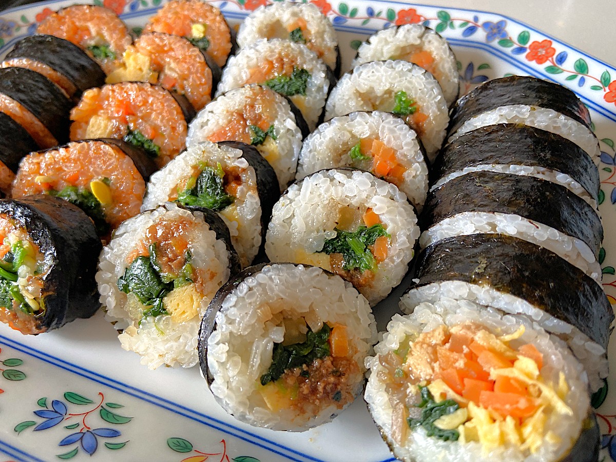キンパ盛りつけ
