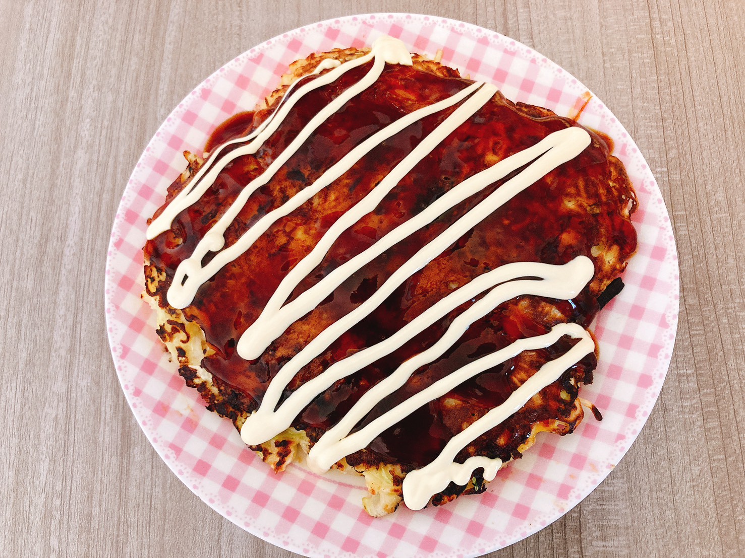 そうめんで作ったお好み焼き