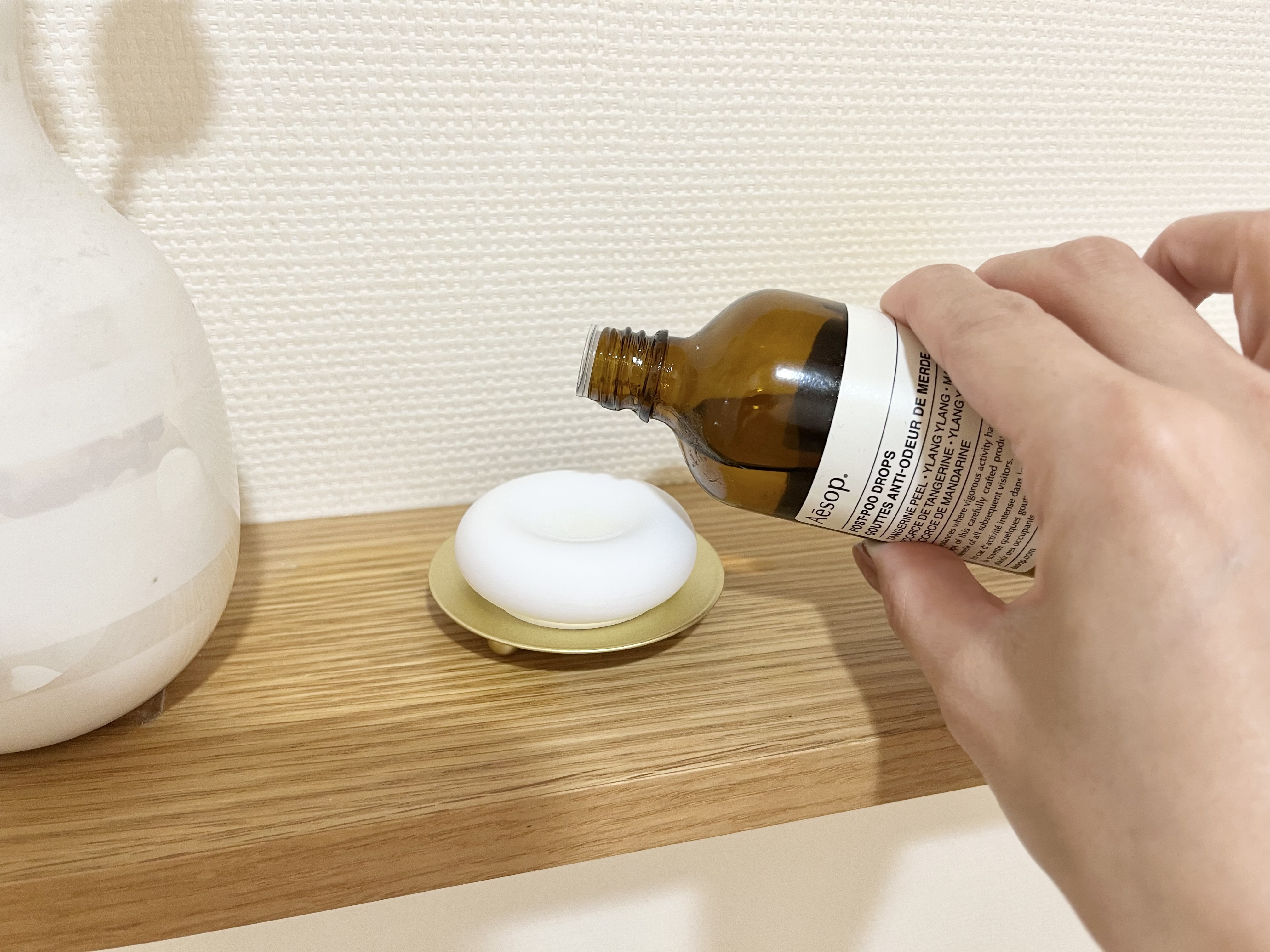 セリアの「アロマストーンディフューザー」の使用画像