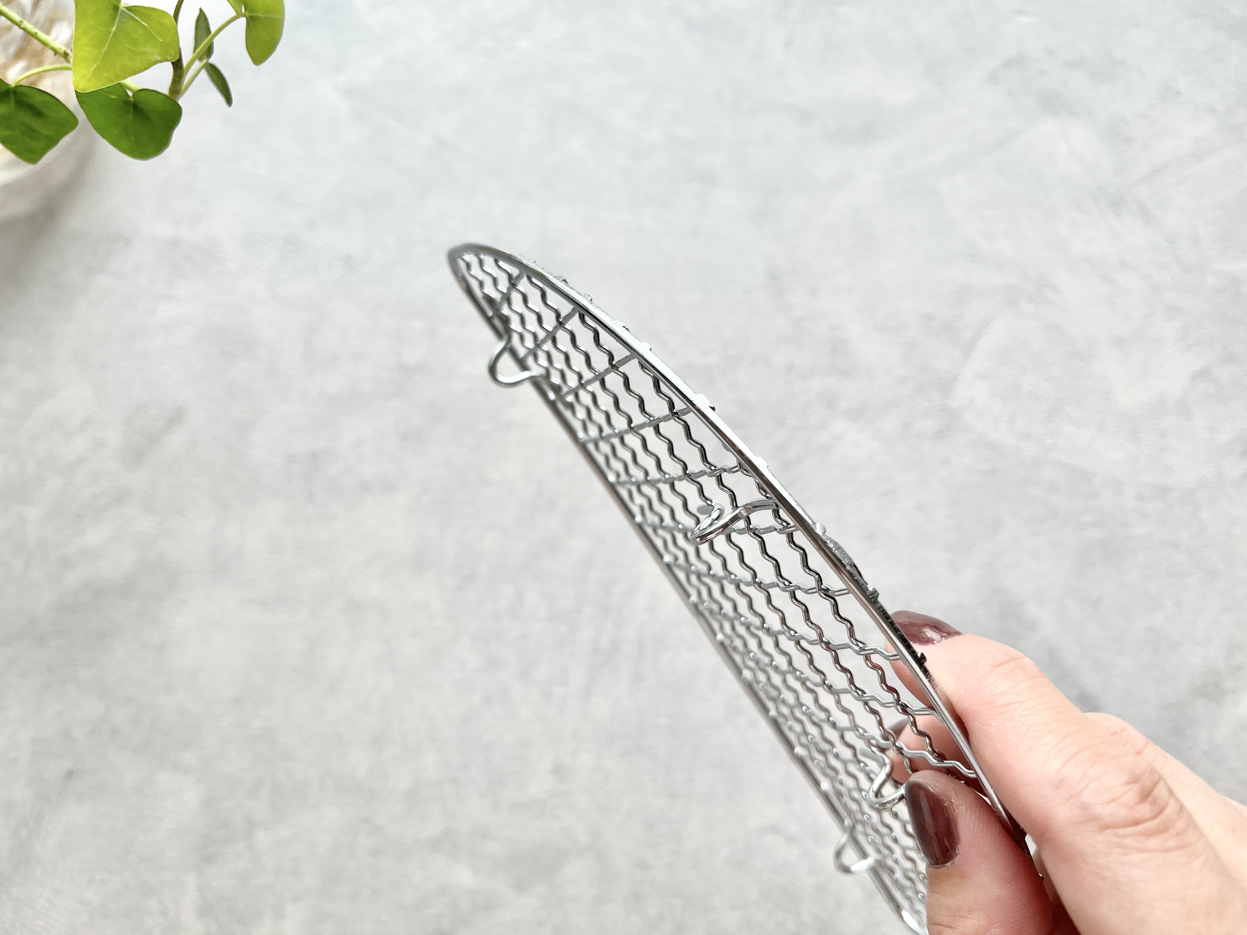 ダイソーの「とんかつ用半月網」の使用画像