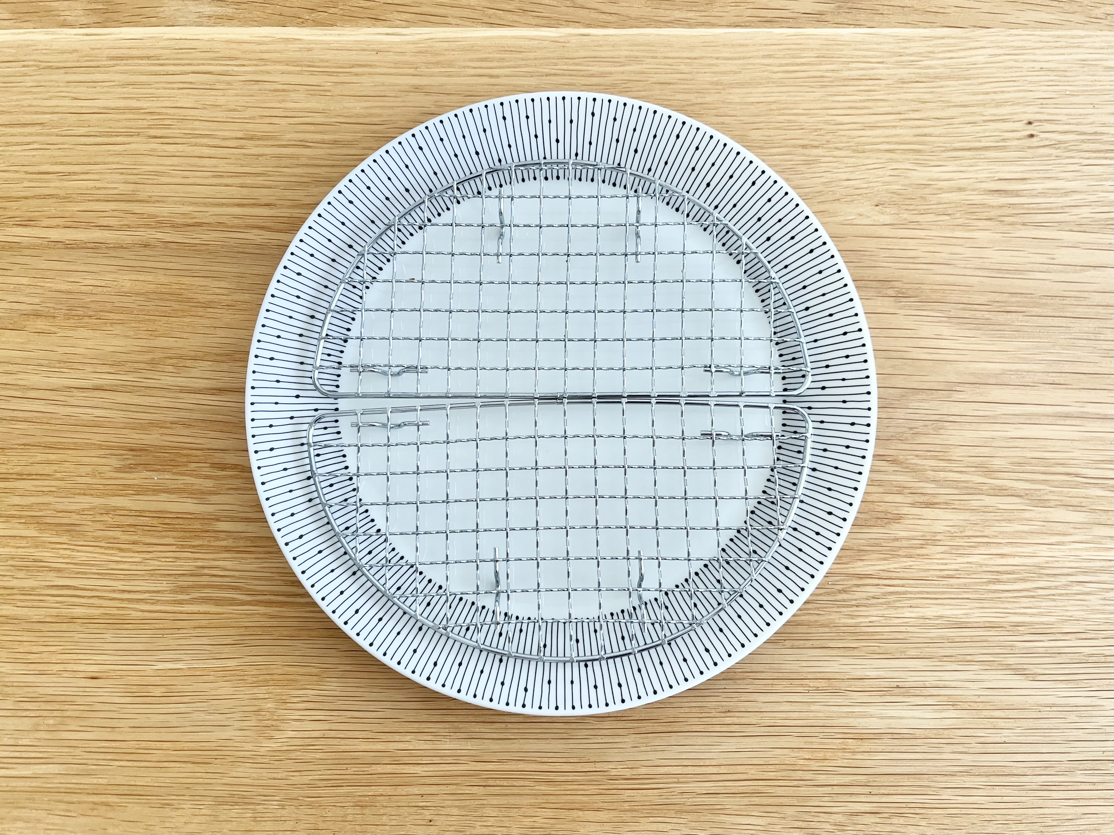 ダイソーの「とんかつ用半月網」の使用画像