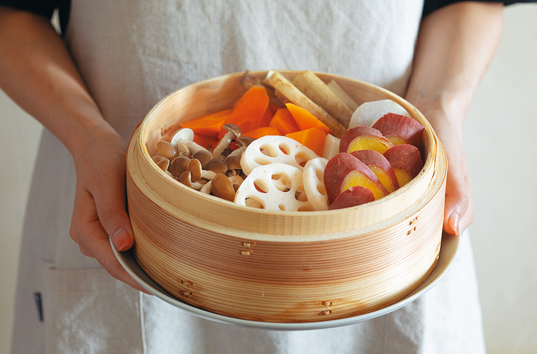 秋野菜が入ったせいろ