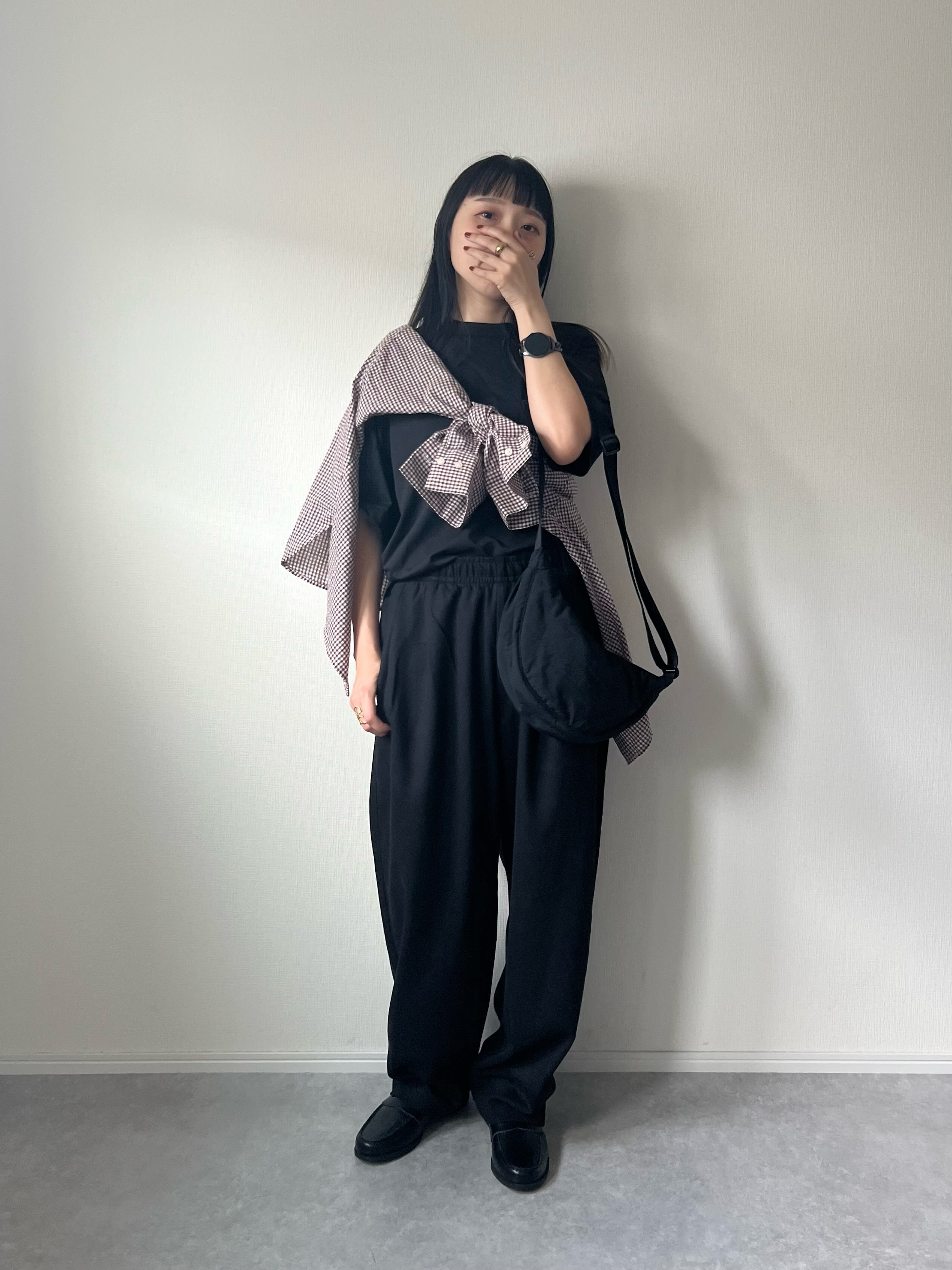 ブラッシュドジャージーワイドパンツ
