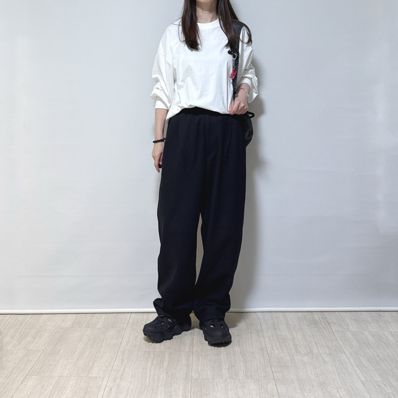 ブラッシュドジャージーワイドパンツ