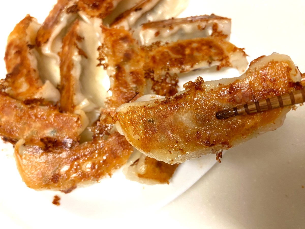 黒豚大餃子を焼いたところ