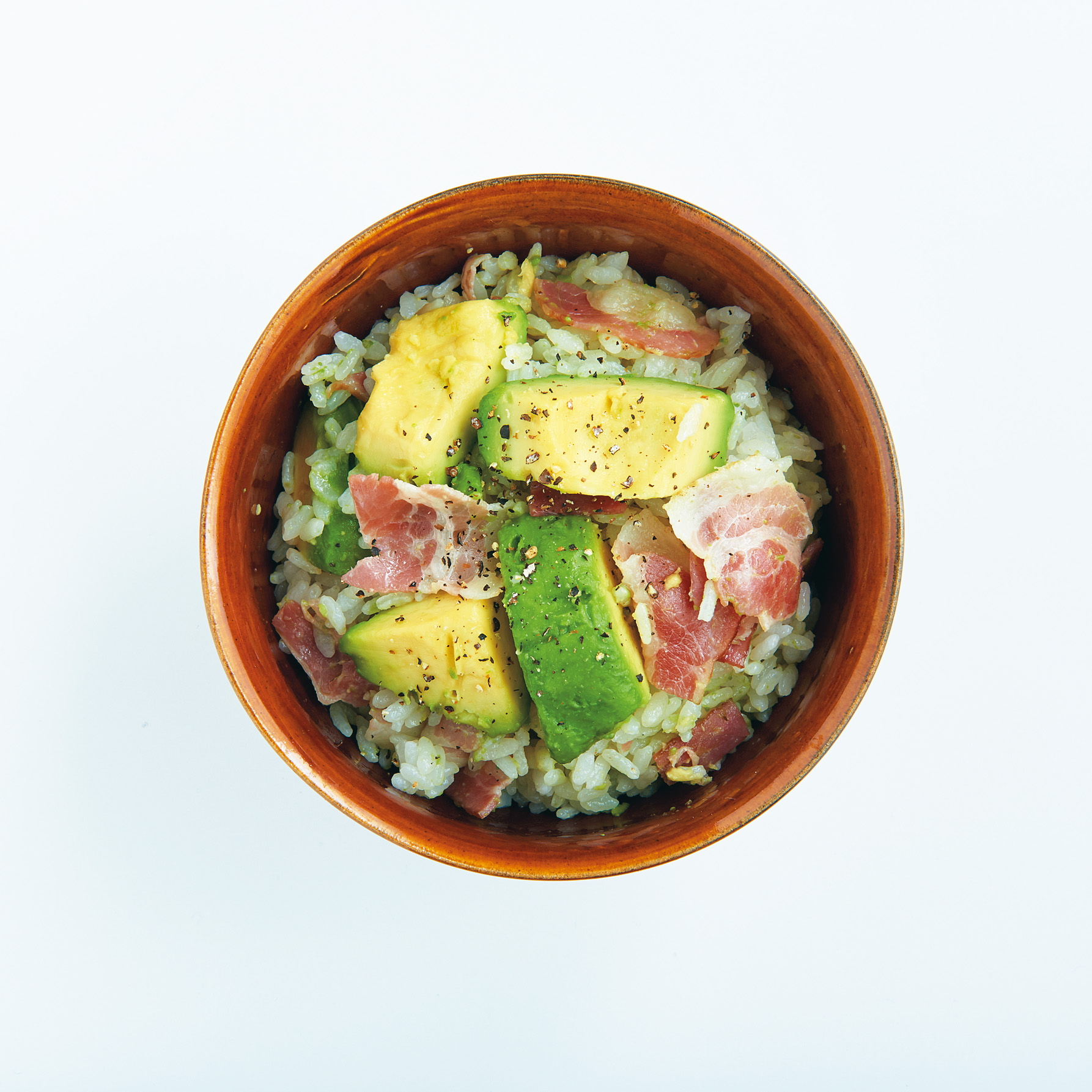 ベーコンとアボカドの炊き込みご飯