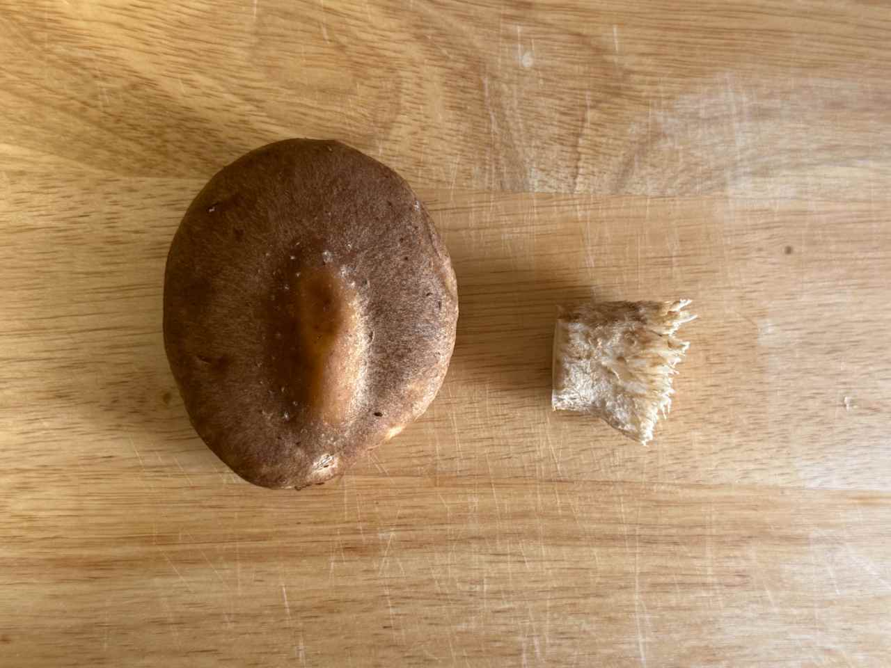 いしづきを切り離した椎茸