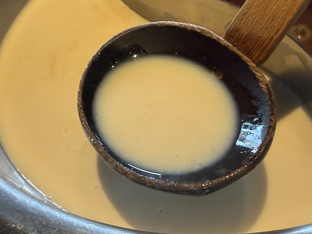 豆乳ポルチーニしゃぶしゃぶのだし