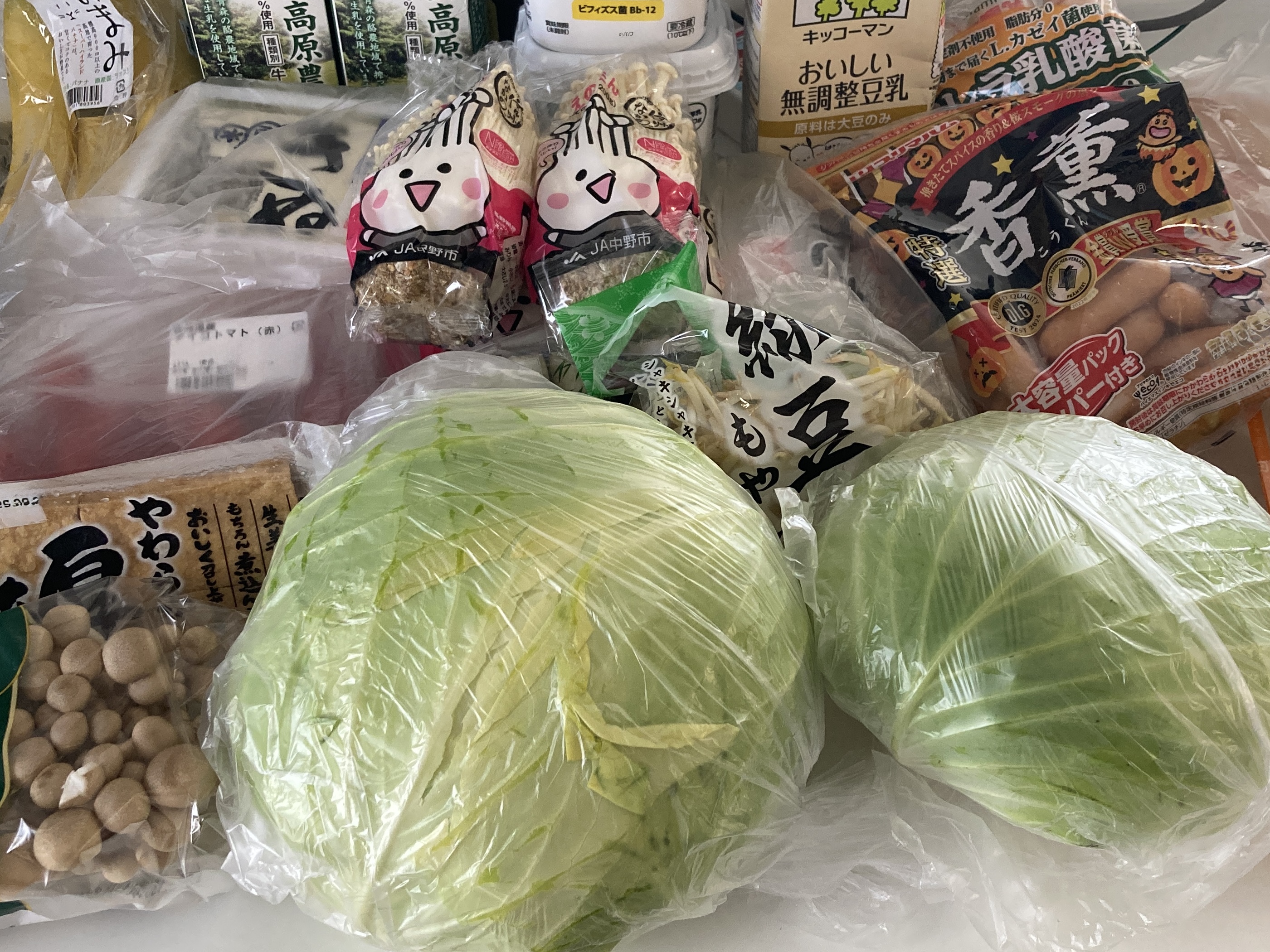 買い出ししたよく買う食材