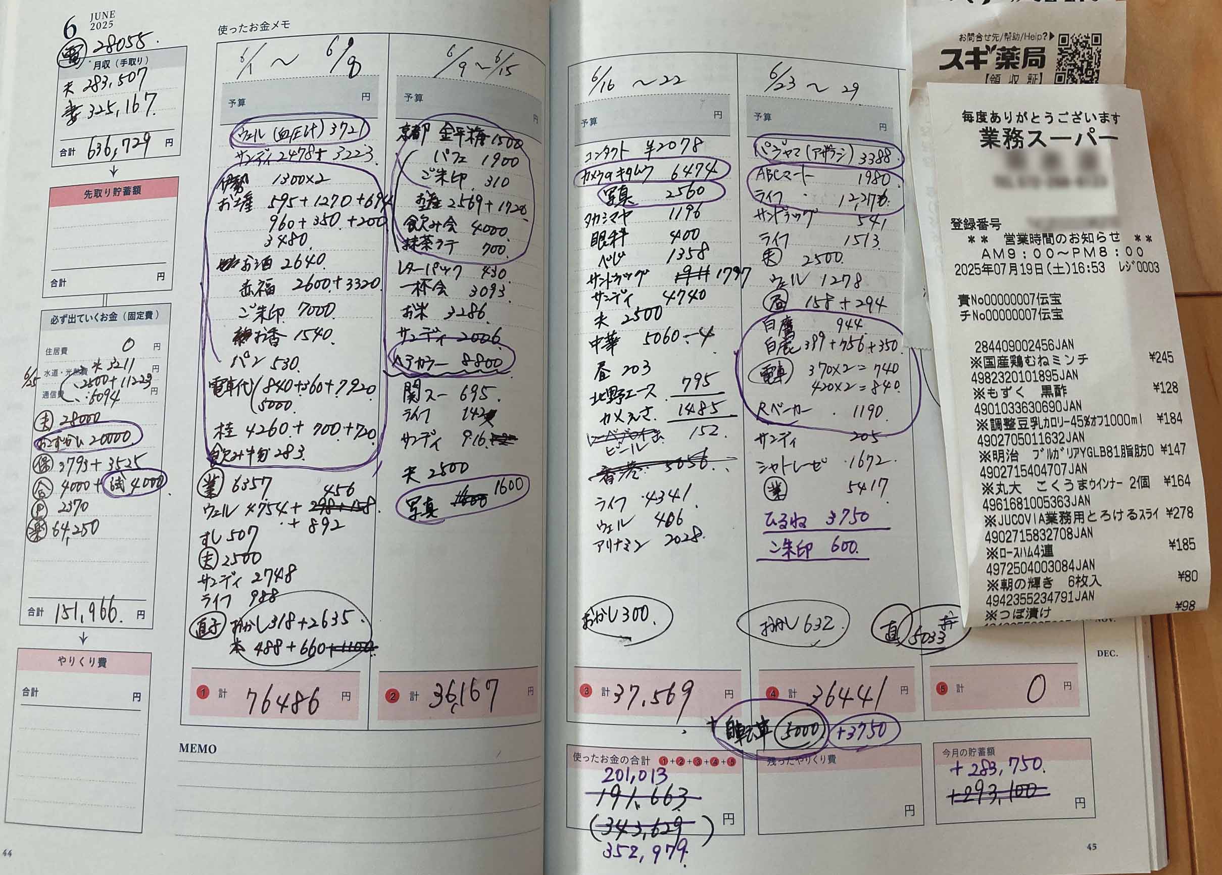週1家計簿