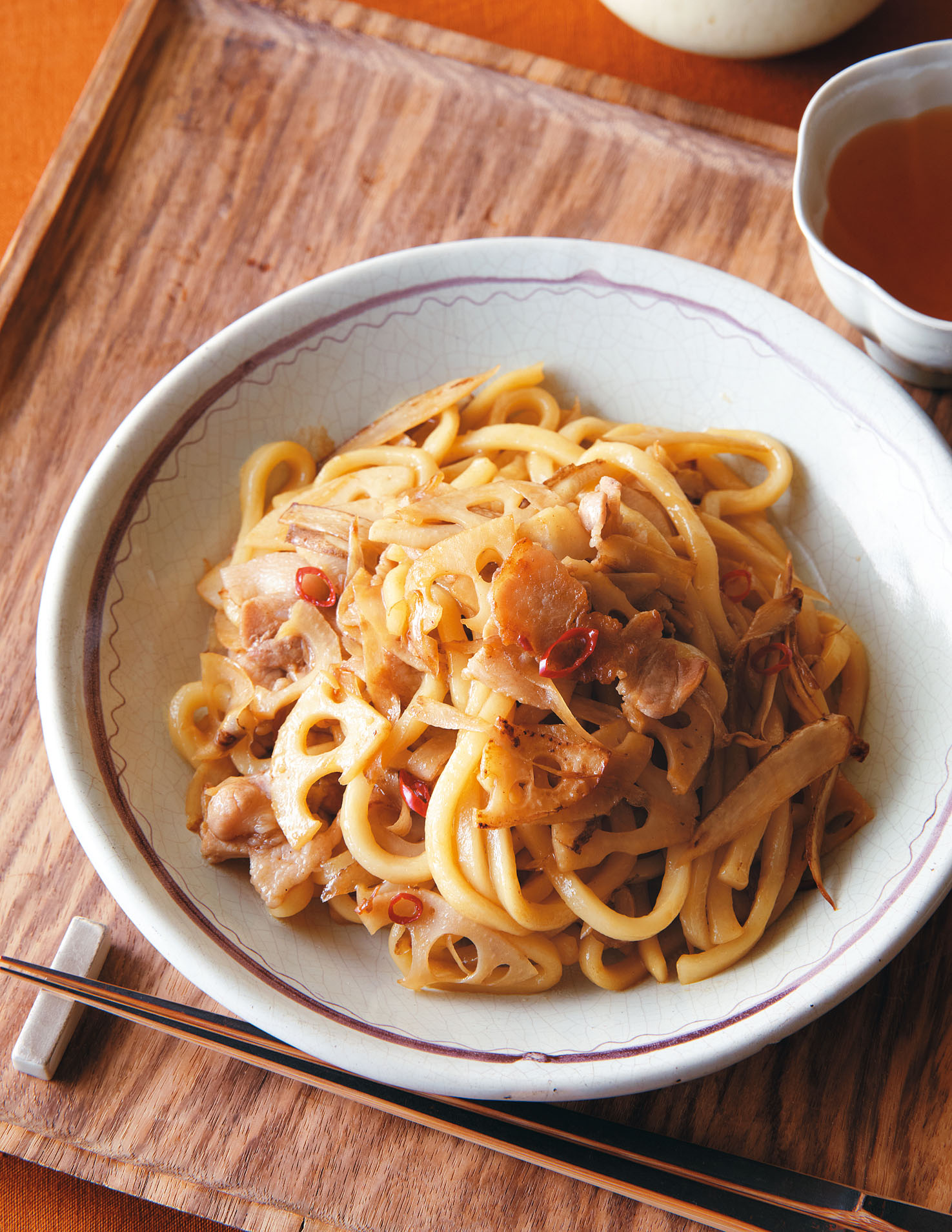 豚バラと根菜のきんぴらうどん