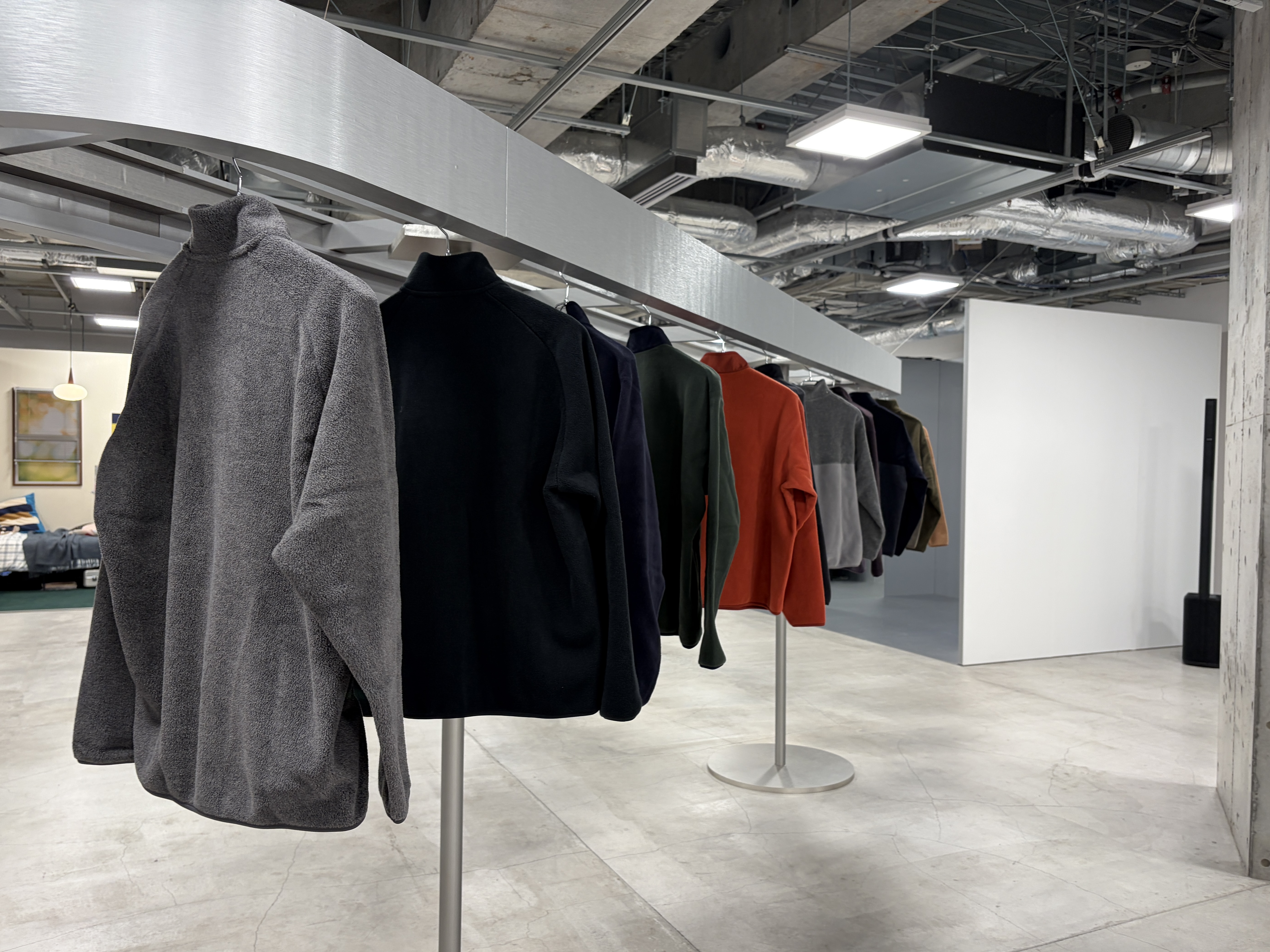 「UNIQLO FLEECE CLUB」で陳列されたフリース